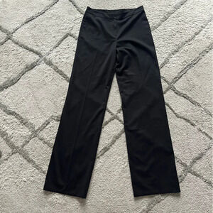 St. John Collection black trousers wide leg office career pants  4